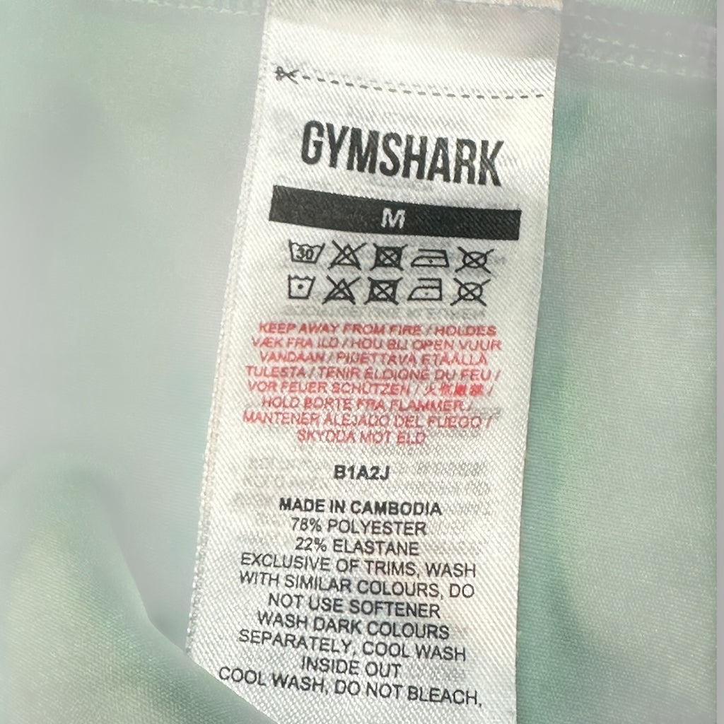 Gymshark Women's Ruched Back Power Support Leggings Scrunch Butt Green Size M 6-8