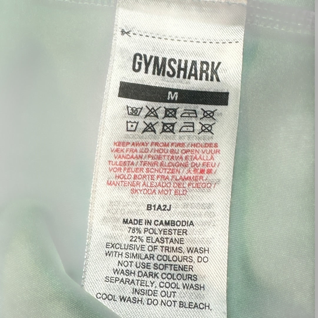 Gymshark Women's Ruched Back Power Support Leggings Scrunch Butt Green Size M 6-8