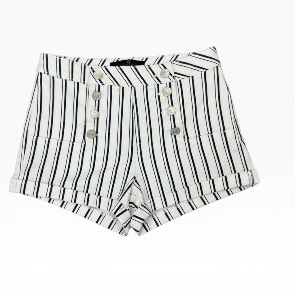Almost Famous High-Rise Striped Chino Shorts Size 5