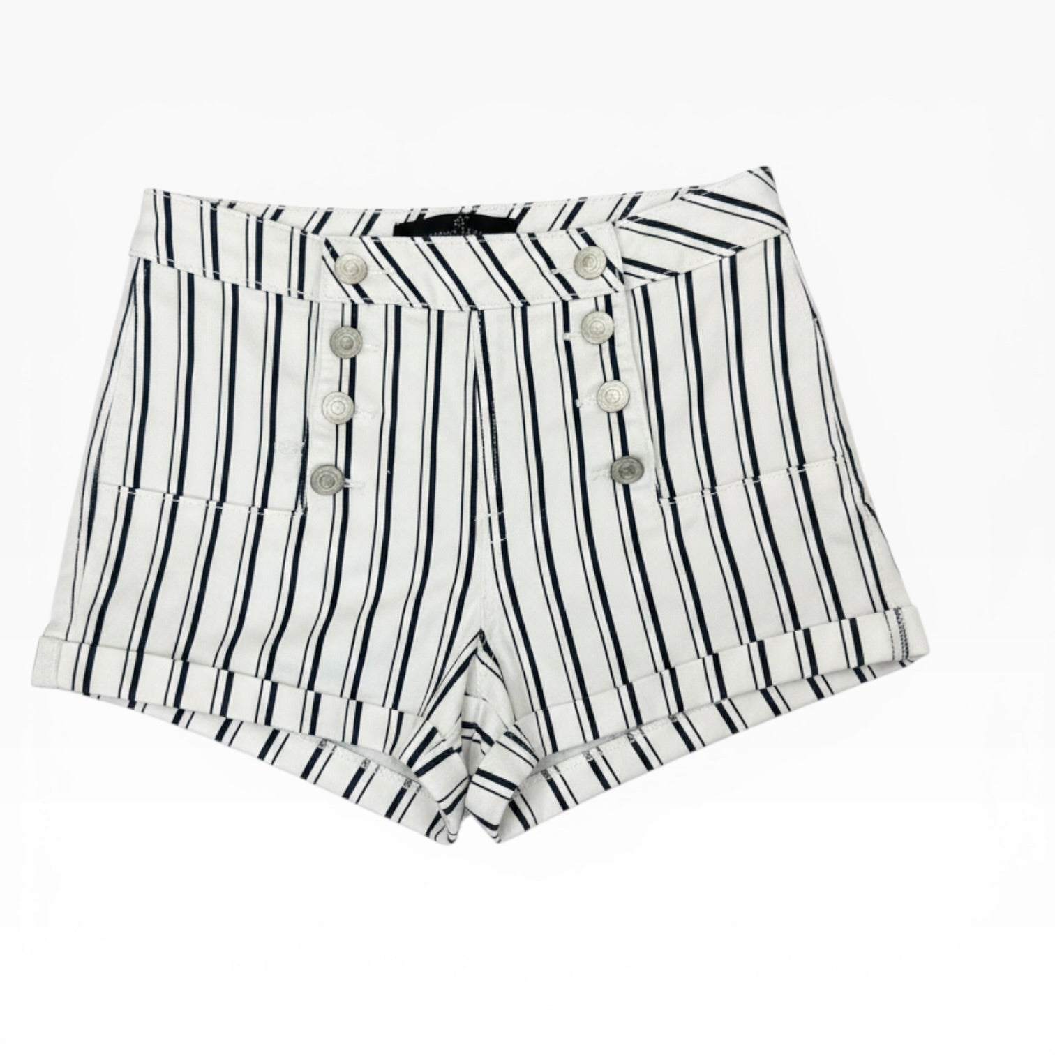 Almost Famous High-Rise Striped Chino Shorts Size 5