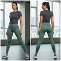 Gymshark Women's Ruched Back Power Support Leggings Scrunch Butt Green Size M 6-8