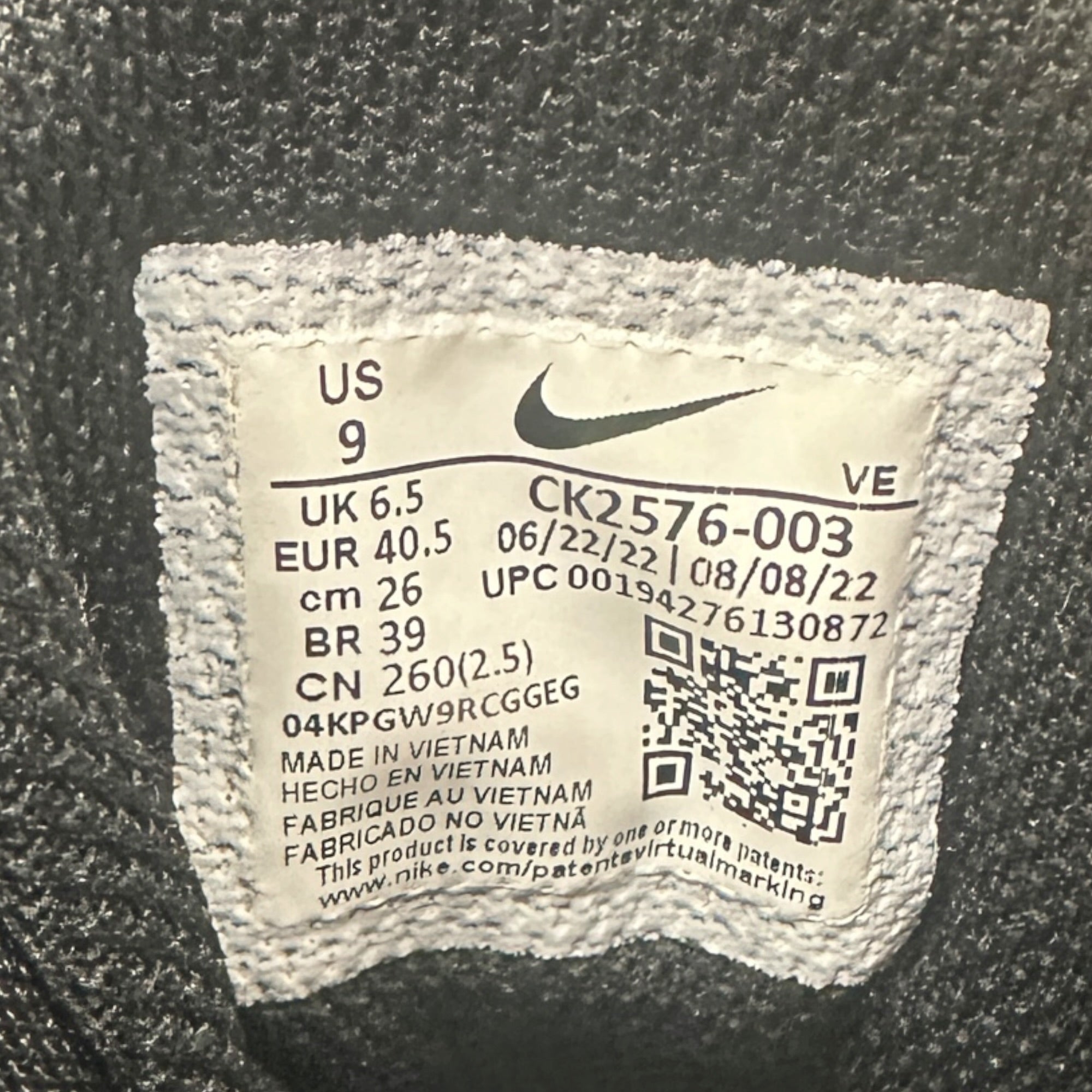 Nike Renew In-Season TR 10 Black Off Noir Size 9