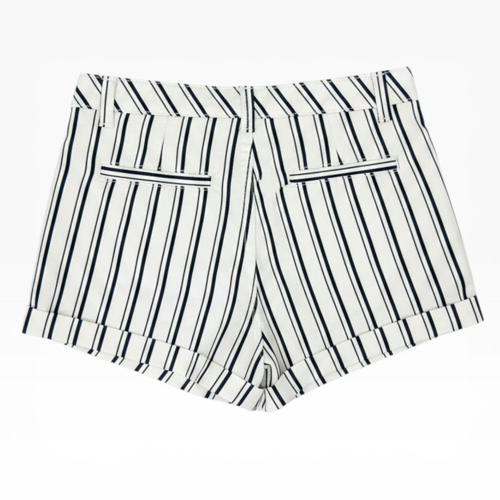 Almost Famous High-Rise Striped Chino Shorts Size 5