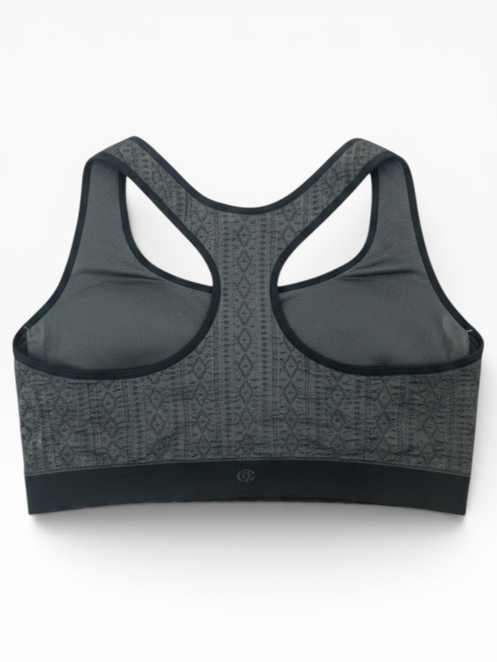 Champion Women’s Seamless Scalloped Lace Sports Bra – Echo Gray – Size 2XL