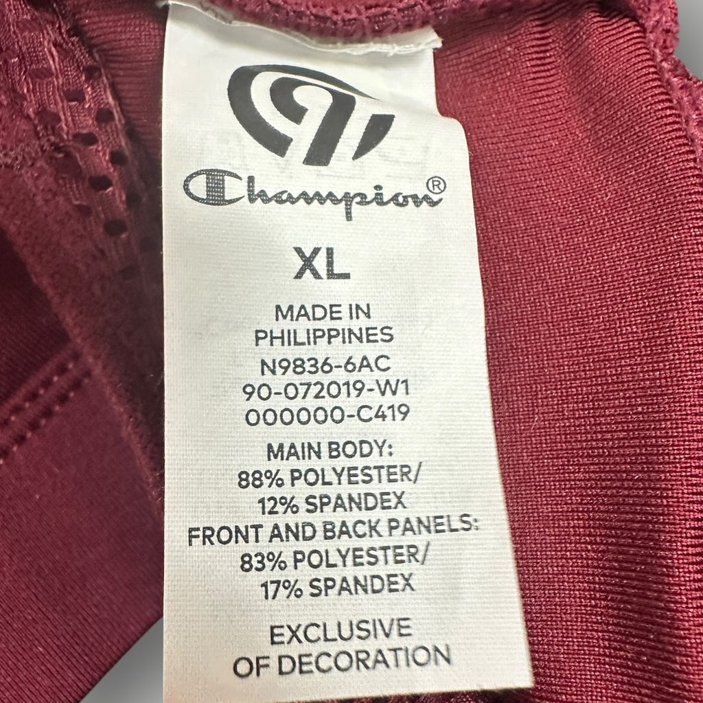 Champion C9 Duo Dry Women's Mulled Berry Stretch Sports Bra Size XL
