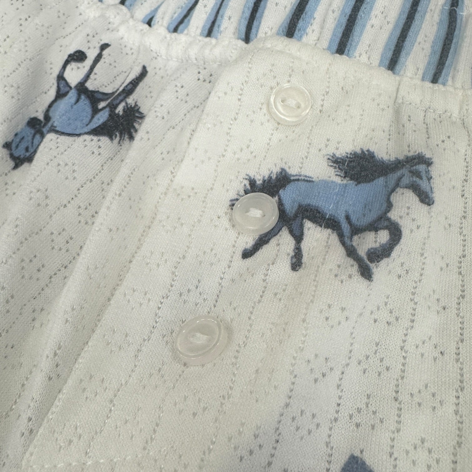 Como Sleep Super Soft Pajama Bottoms Shorts Western Themes Horses Cacti Size L