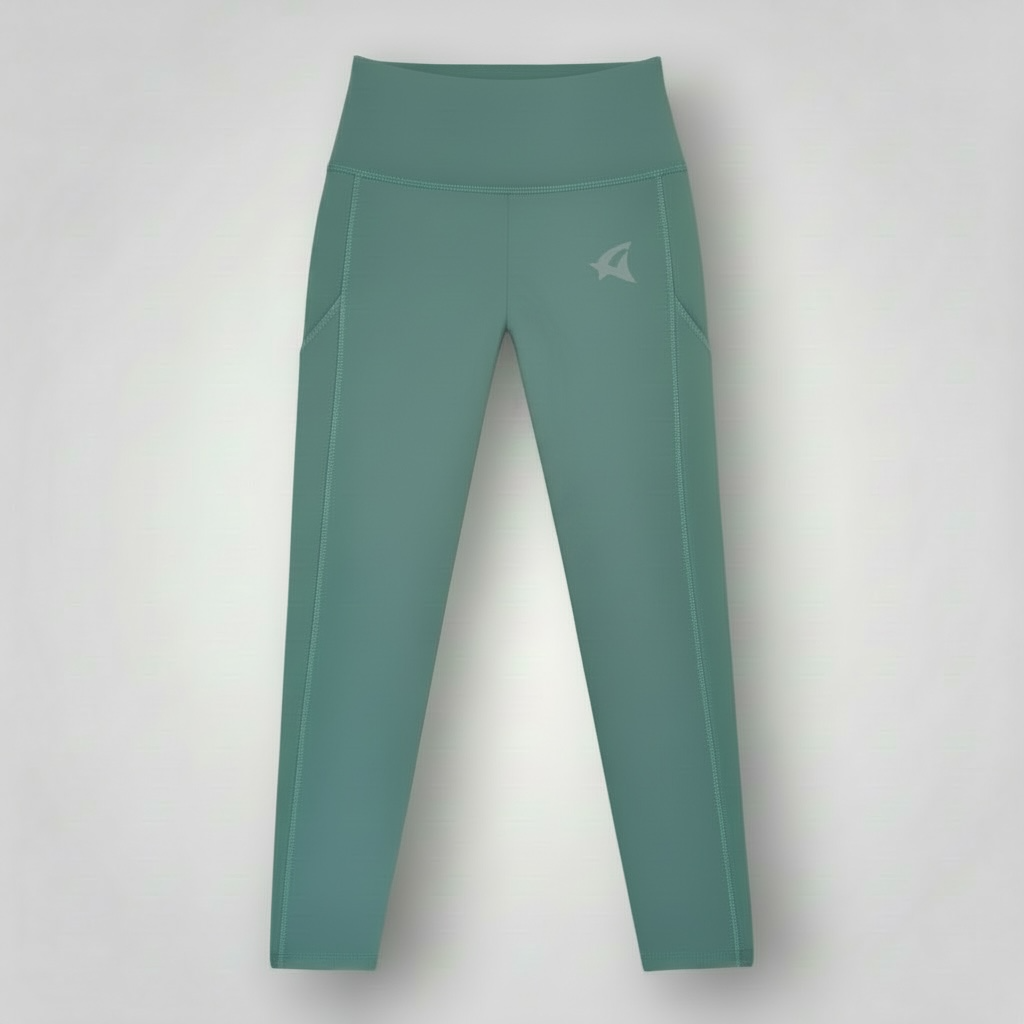 Gymshark Women's Ruched Back Power Support Leggings Scrunch Butt Green Size M 6-8