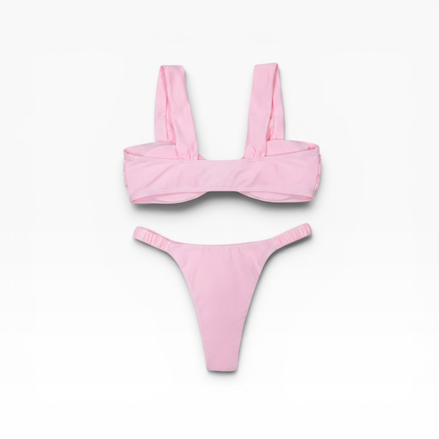 SOLY HUX Women’s Two Piece Bikini Set Beach High Cut Bathing Suit Pink Blush Size M