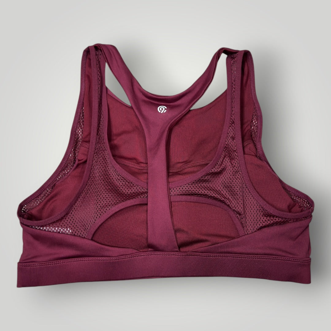 Champion C9 Duo Dry Women's Mulled Berry Stretch Sports Bra Size XL