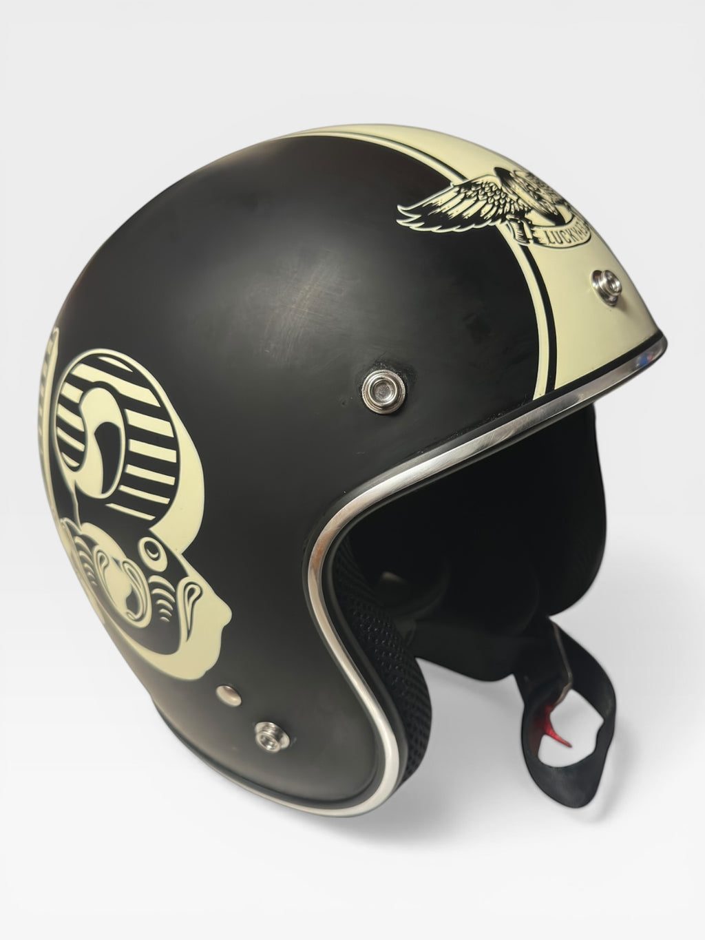The Original Lucky 13 Open-Face Motorcycle Helmet Limited Edition Size XL