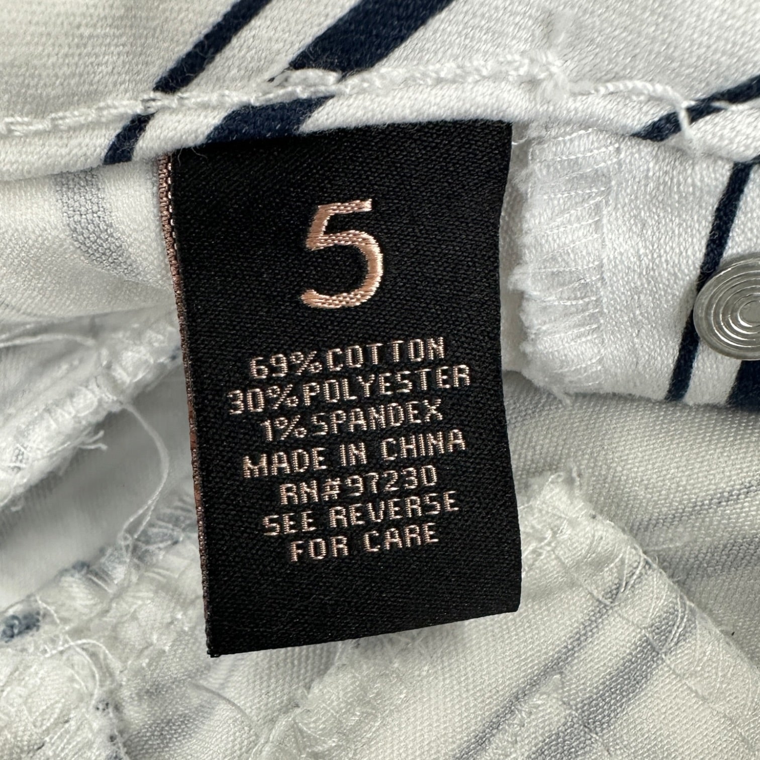 Almost Famous High-Rise Striped Chino Shorts Size 5