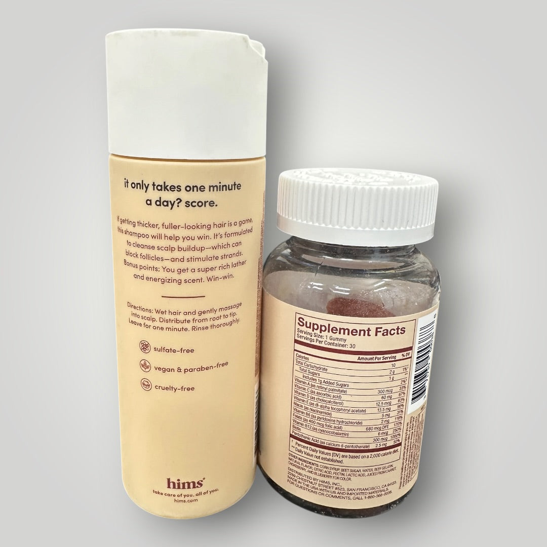 Hims Thick Fix System Hair Regrowth Shampoo Gummies Exp 05/2027